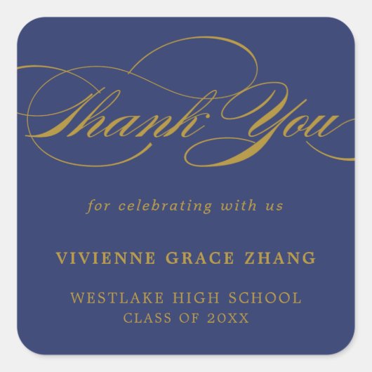 STIJLVOOL ELEGANT SCRIPT BEDANKT STICKER (Voorkant)