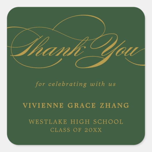 STIJLVOOL ELEGANT SCRIPT BEDANKT STICKER (Voorkant)