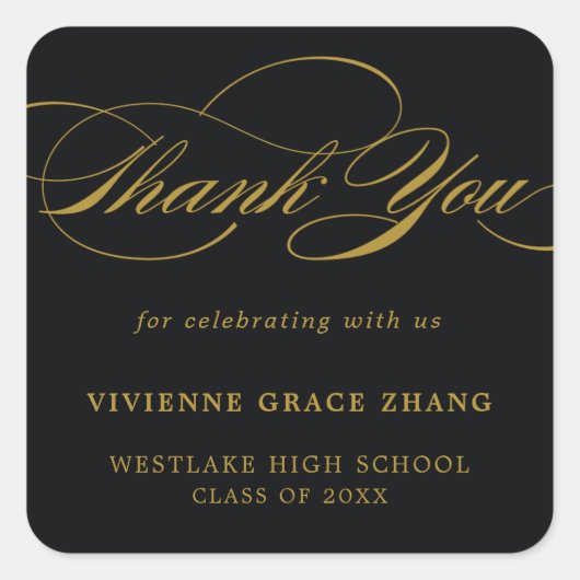 STIJLVOOL ELEGANT SCRIPT BEDANKT STICKER (Voorkant)