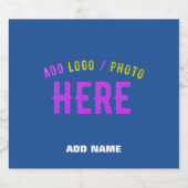 STIJLVOOL MODERN AANGEPAST KOBALTBLAUW GECONTROLEE BIER ETIKET (Enkel label)