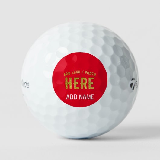 STIJLVOOL MODERN AANGEPAST WIT ROOD GECERTIFICEERD GOLFBALLEN (Voorkant)