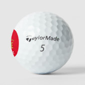 STIJLVOOL MODERN AANGEPAST WIT ROOD GECERTIFICEERD GOLFBALLEN (Logo)