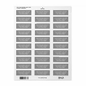 STIJLVOOL MODERN AANGEPASTE NAAM RETOURADRES ETIKET (Full Sheet)