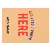 STIJLVOOL MODERN AANGEPASTE PERZIK ORANJE GECONTRO TAFELKLEED (Voorkant (Horizontaal))