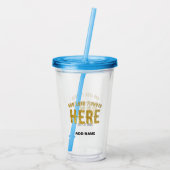 STIJLVOOL MODERN AANPASBAAR HELDERE GEVEREIFICEERD ACRYL DRINKBEKER (Achterkant)