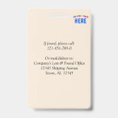 STIJLVOOL MODERN AANPASBAAR NATUURLIJK GECERTIFICE BADGE (Achterkant)