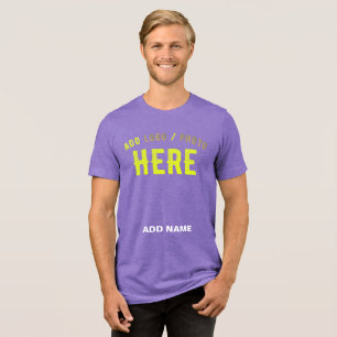 STIJLVOOL MODERN AANPASBAAR PURPER GEVERESTIEERD M Tri-Blend SHIRT
