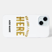 STIJLVOOL MODERN AANPASBAAR WIT GECERTIFICEERD GEM Case-Mate iPhone CASE (Achterkant (horizontaal))