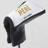 STIJLVOOL MODERN AANPASBAAR WIT GECERTIFICEERD GEM GOLFHEADCOVER (3/4 voorkant)