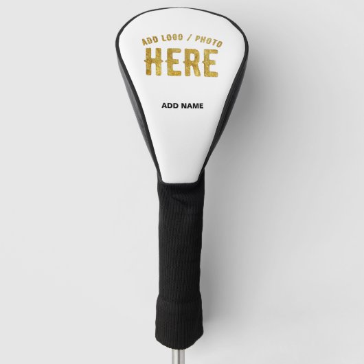 STIJLVOOL MODERN AANPASBAAR WIT GECERTIFICEERD GEM GOLFHEADCOVER (Voorkant)