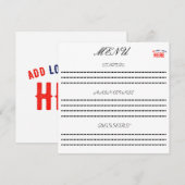 STIJLVOOL MODERN AANPASBAAR WIT GECERTIFICEERD GEM MENU (Voorkant / Achterkant)