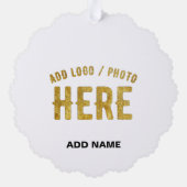 STIJLVOOL MODERN AANPASBAAR WIT GECERTIFICEERD GEM ORNAMENT KAART (Achterkant)