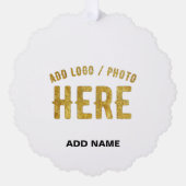 STIJLVOOL MODERN AANPASBAAR WIT GECERTIFICEERD GEM ORNAMENT KAART (Voorkant)