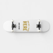 STIJLVOOL MODERN AANPASBAAR WIT GECERTIFICEERD GEM PERSOONLIJK SKATEBOARD (Horizontaal)