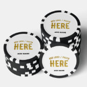 STIJLVOOL MODERN AANPASBAAR WIT GECERTIFICEERD GEM POKER CHIPS (Opstapeling)
