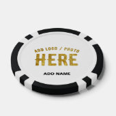 STIJLVOOL MODERN AANPASBAAR WIT GECERTIFICEERD GEM POKER CHIPS (Enkel)