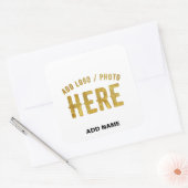 STIJLVOOL MODERN AANPASBAAR WIT GECERTIFICEERD GEM VIERKANTE STICKER (Envelop)