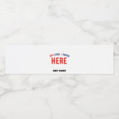 STIJLVOOL MODERN AANPASBAAR WIT GECERTIFICEERD GEM WATERFLES ETIKET (Enkel label)