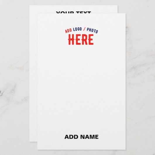 STIJLVOOL MODERN AANPASBAAR WIT GECERTIFICEERD MER BRIEFPAPIER (Voorkant / Achterkant)