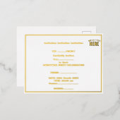 STIJLVOOL MODERN AANPASBAAR WIT GECERTIFICEERD MER FOLIE UITNODIGING BRIEFKAART (Voorkant / Achterkant)