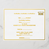 STIJLVOOL MODERN AANPASBAAR WIT GECERTIFICEERD MER FOLIE UITNODIGING BRIEFKAART (Voorkant)