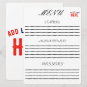 STIJLVOOL MODERN AANPASBAAR WIT GECERTIFICEERD MER MENU (Voorkant / Achterkant)