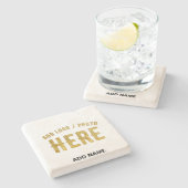 STIJLVOOL MODERN AANPASBAAR WIT GECERTIFICEERD MER STENEN ONDERZETTER (Zijkant)