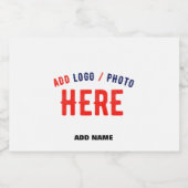 STIJLVOOL MODERN AANPASBAAR WIT GECERTIFICEERD MER VOEDSELCONTAINER ETIKET (Enkel label)