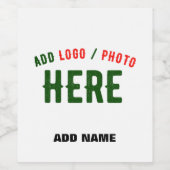 STIJLVOOL MODERN AANPASBAAR WIT GECERTIFICEERD MER WIJN ETIKET (Enkel label)