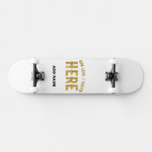 STIJLVOOL MODERN AANPASBAAR WIT GEVEREIFICEERD GEM PERSOONLIJK SKATEBOARD (Horizontaal)