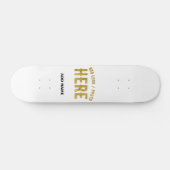 STIJLVOOL MODERN AANPASBAAR WIT GEVEREIFICEERD GEM PERSOONLIJK SKATEBOARD (Horizontaal)