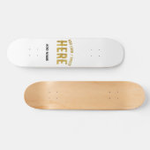 STIJLVOOL MODERN AANPASBAAR WIT GEVEREIFICEERD GEM PERSOONLIJK SKATEBOARD (Horizontaal)