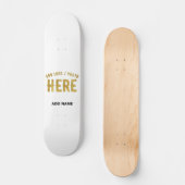 STIJLVOOL MODERN AANPASBAAR WIT GEVEREIFICEERD GEM PERSOONLIJK SKATEBOARD (Voorkant)