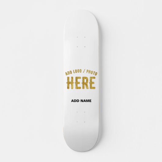 STIJLVOOL MODERN AANPASBAAR WIT GEVEREIFICEERD GEM PERSOONLIJK SKATEBOARD (Voorkant)
