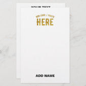 STIJLVOOL MODERN AANPASBAAR WIT GEVERIFIEERD GEMER BRIEFPAPIER (Voorkant / Achterkant)