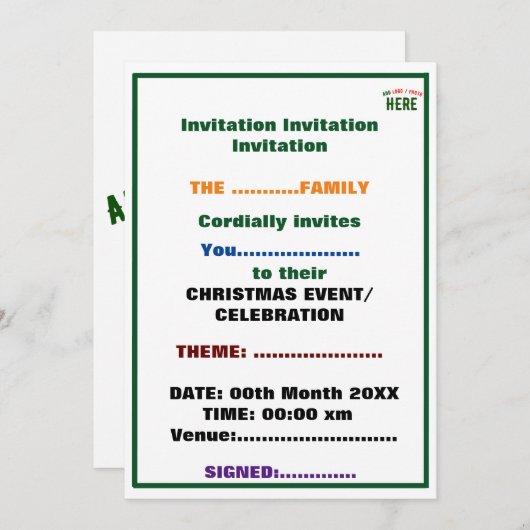 STIJLVOOL MODERN AANPASBAAR WIT GEVERIFIEERD GEMER KAART (Voorkant / Achterkant)