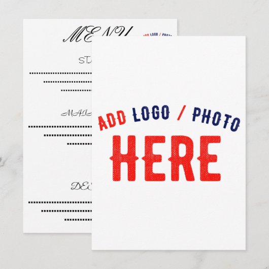 STIJLVOOL MODERN AANPASBAAR WIT GEVERIFIEERD GEMER MENU (Voorkant / Achterkant)