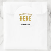 STIJLVOOL MODERN AANPASBAAR WIT GEVERIFIEERD GEMER RONDE STICKER (Tas)