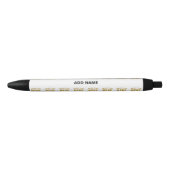 STIJLVOOL MODERN AANPASBAAR WIT GEVERIFIEERD GEMER ZWARTE INKT PEN (Voorkant)