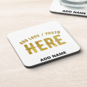 STIJLVOOL MODERN AANPASBAAR WIT GEVERIFIEERD MERK- BIER ONDERZETTER (Linkerzijde)