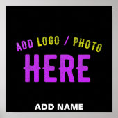 STIJLVOOL MODERN AANPASBAAR ZWART GECERTIFICEERD G POSTER (Voorkant)