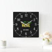 STIJLVOOL MODERN AANPASBAAR ZWART GECERTIFICEERD G VIERKANTE KLOK (Huis)