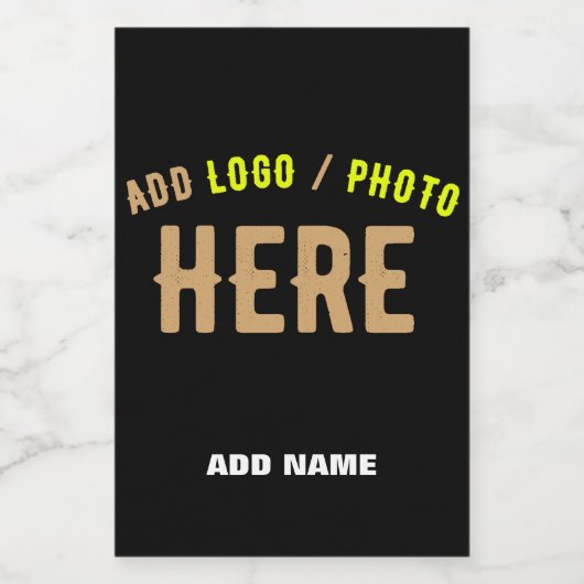 STIJLVOOL MODERN AANPASBAAR ZWART GECERTIFICEERD G VOEDSELCONTAINER ETIKET (Enkel label)