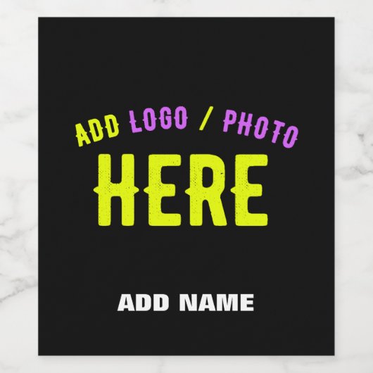 STIJLVOOL MODERN AANPASBAAR ZWART GECERTIFICEERD G WIJN ETIKET (Enkel label)