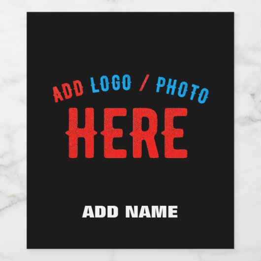 STIJLVOOL MODERN AANPASBAAR ZWART GECERTIFICEERD G WIJN ETIKET (Enkel label)