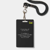 STIJLVOOL MODERN AANPASBAAR ZWART GECERTIFICEERD M BADGE (Achterkant met lanyard)