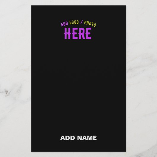 STIJLVOOL MODERN AANPASBAAR ZWART GECERTIFICEERD M BRIEFPAPIER (Voorkant)