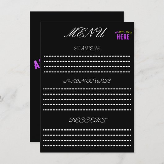 STIJLVOOL MODERN AANPASBAAR ZWART GECERTIFICEERD M MENU (Voorkant / Achterkant)