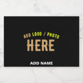 STIJLVOOL MODERN AANPASBAAR ZWART GECERTIFICEERD M VOEDSELCONTAINER ETIKET (Enkel label)