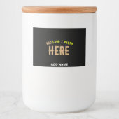 STIJLVOOL MODERN AANPASBAAR ZWART GECERTIFICEERD M VOEDSELCONTAINER ETIKET (Voorkant)